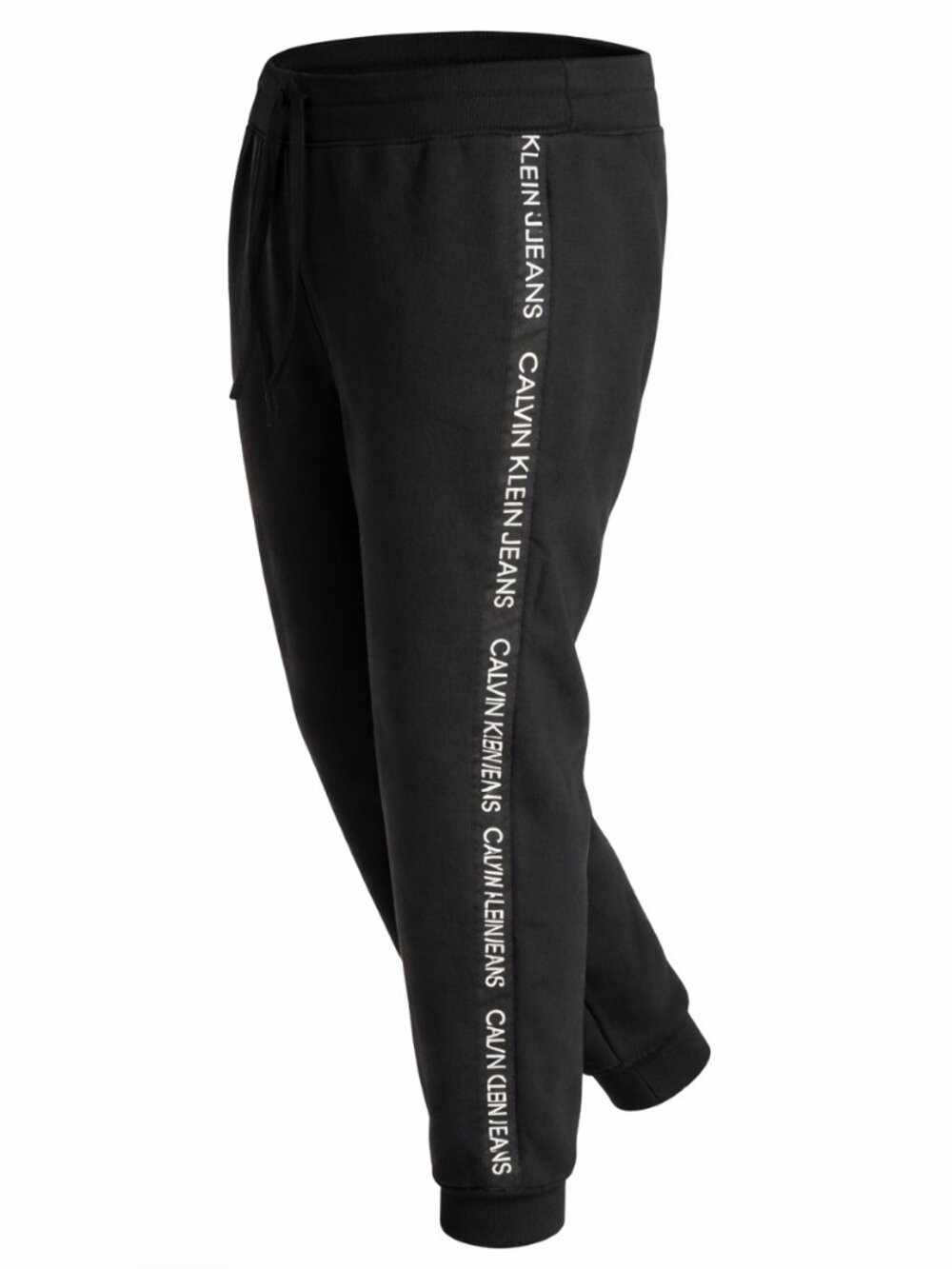Calvin Klein Jeans Black Sweatpants with logo strip down each side-XL